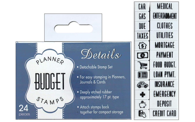 Contact USA Details Budget Planner Stamp Set (CU-07946) - Image 1